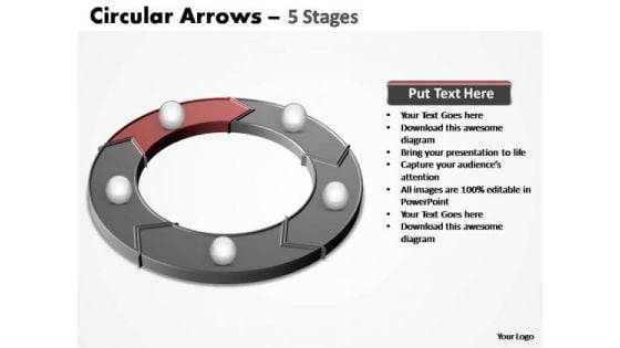 PowerPoint Backgrounds Leadership Circular Arrows Ppt Template