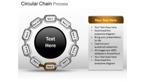 PowerPoint Backgrounds Leadership Circular Chain Ppt Process