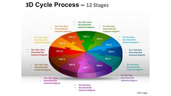 PowerPoint Backgrounds Leadership Cycle Process Flow Ppt Process