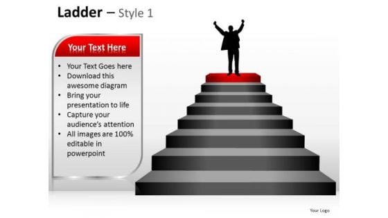 PowerPoint Backgrounds Leadership Ladder Ppt Design Slides