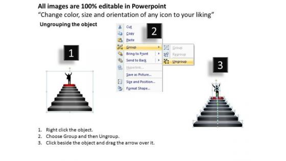 PowerPoint Backgrounds Leadership Ladder Ppt Design Slides