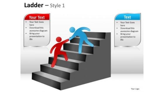 PowerPoint Backgrounds Leadership Ladder Ppt Slides