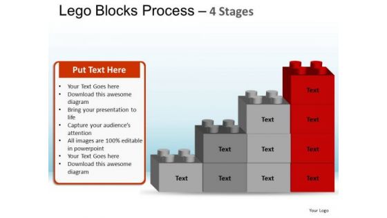 PowerPoint Backgrounds Leadership Lego Blocks Ppt Template