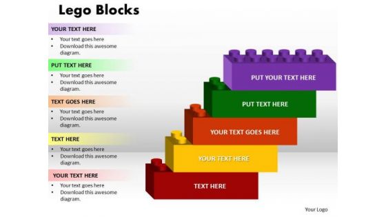 PowerPoint Backgrounds Lego Blocks Editable Ppt Theme