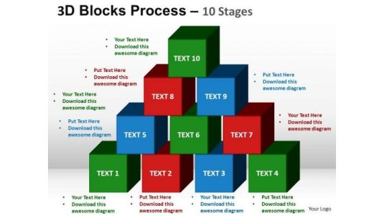 PowerPoint Backgrounds Marketing Blocks Process Ppt Slides