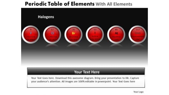 PowerPoint Backgrounds Marketing Periodic Table Ppt Slide