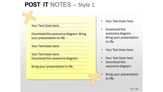 PowerPoint Backgrounds Marketing Post It Notes Ppt Layouts