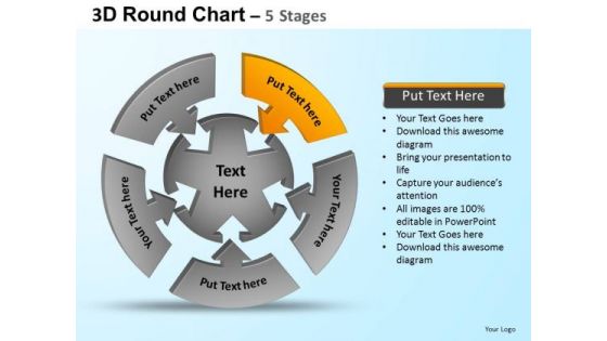 PowerPoint Backgrounds Marketing Round Process Flow Chart Ppt Slides