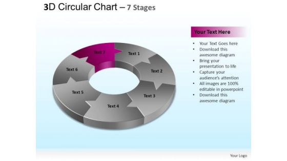PowerPoint Backgrounds Process Circular Chart Ppt Template