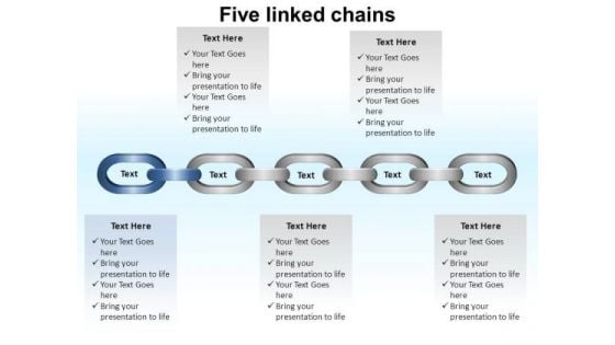 PowerPoint Backgrounds Process Linked Chains Ppt Template