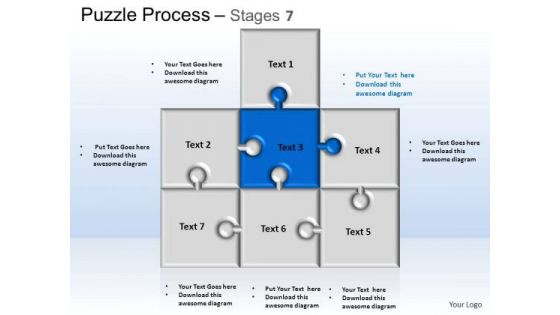 PowerPoint Backgrounds Process Puzzle Ppt Template