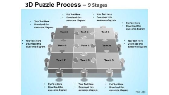 PowerPoint Backgrounds Process Puzzle Process Ppt Backgrounds