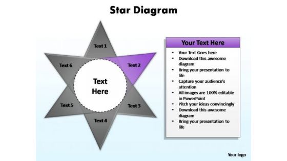 PowerPoint Backgrounds Process Star Diagram Ppt Designs