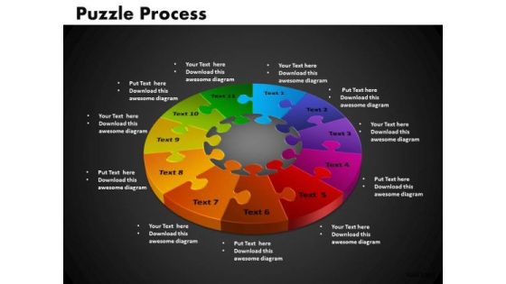 PowerPoint Backgrounds Puzzle Process Metaphor Ppt Design Slides