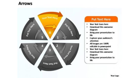 PowerPoint Backgrounds Sales Flow Of Circular Ppt Process