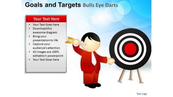 PowerPoint Backgrounds Sales Goals And Targets Ppt Slide