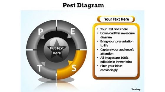 PowerPoint Backgrounds Sales Pest Diagram Ppt Template