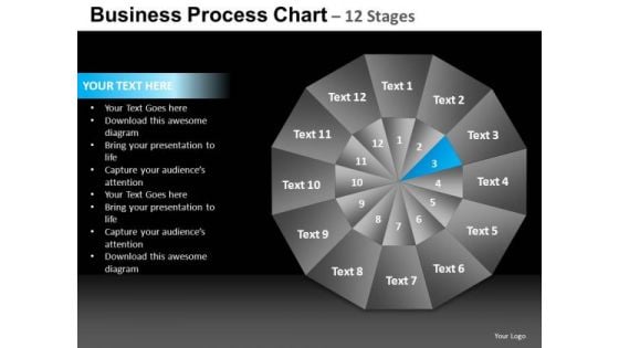 PowerPoint Backgrounds Sales Pie Chart Ppt Template