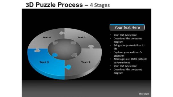 PowerPoint Backgrounds Sales Pie Chart Puzzle Process Ppt Design