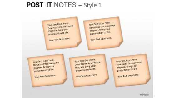 PowerPoint Backgrounds Sales Post It Notes Ppt Slide