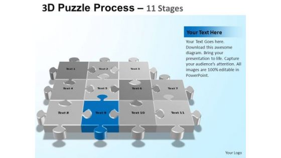 PowerPoint Backgrounds Sales Puzzle Process Ppt Template