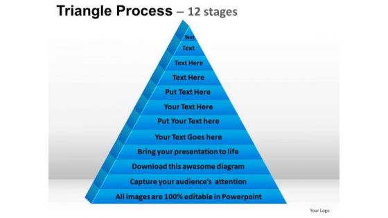 PowerPoint Backgrounds Sales Triangle Process Ppt Themes