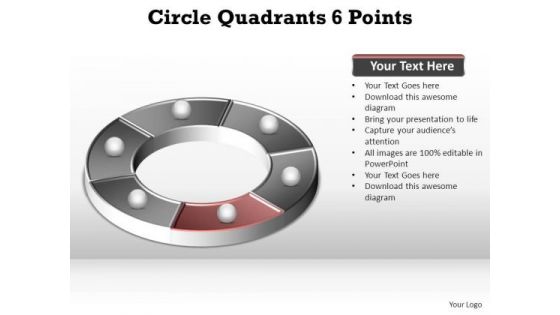 PowerPoint Backgrounds Strategy Circle Quadrants Ppt Theme