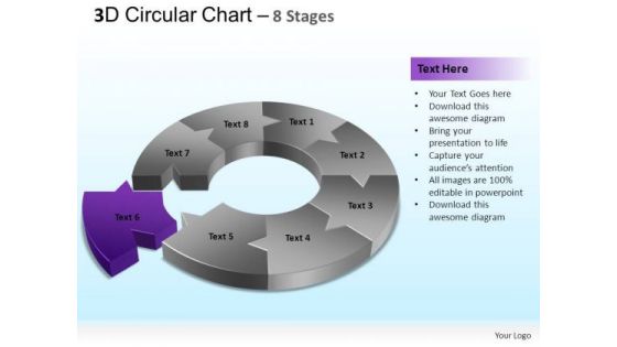 PowerPoint Backgrounds Strategy Circular Chart Ppt Template