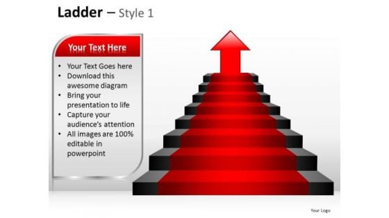 PowerPoint Backgrounds Strategy Ladder Ppt Design Slides