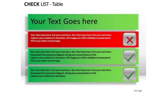 PowerPoint Backgrounds Success Check List Table Ppt Layouts