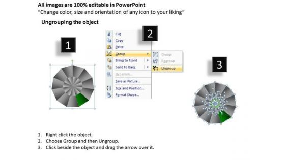 PowerPoint Backgrounds Success Circular Quadrant Ppt Theme