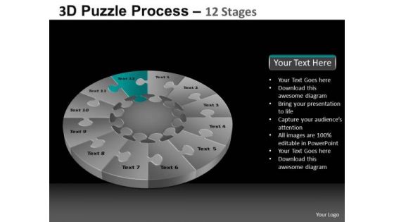 PowerPoint Backgrounds Success Puzzle Process Ppt Slide