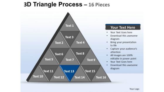 PowerPoint Backgrounds Success Triangle Process Ppt Template