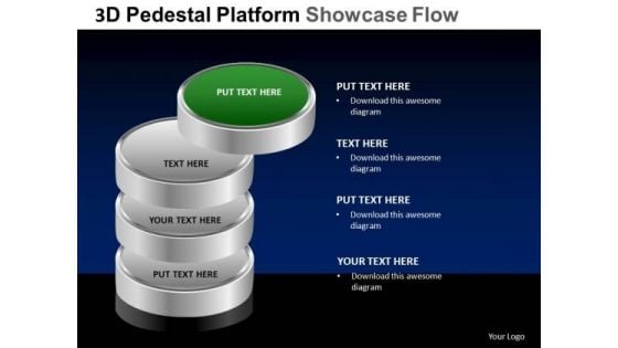 PowerPoint Backgrounds Teamwork Pedestal Platform Showcase Ppt Themes