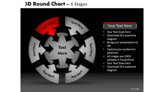 PowerPoint Backgrounds Teamwork Round Chart Ppt Template