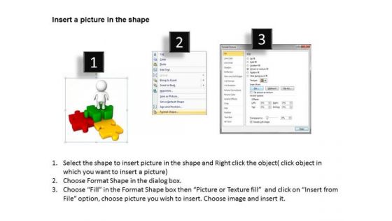 PowerPoint Business 3d Man And Puzzle Jigsaw Slides