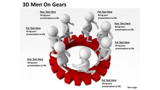 PowerPoint Business 3d Men On Gears Templates Ppt Backgrounds For Slides