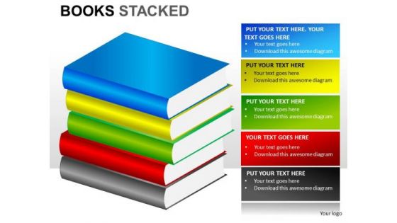 PowerPoint Clipart Graphics Editable Books Stacked PowerPoint Slides And Ppt Diagram Templates