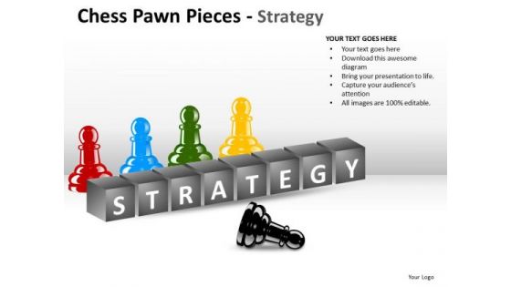 PowerPoint Company Strategy Chess Pawn Ppt Process