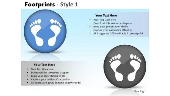 PowerPoint Design Business Education Footprints Ppt Slides