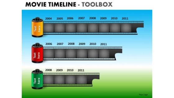 PowerPoint Design Business Leadership Targets Movie Timeline Ppt Slide Designs