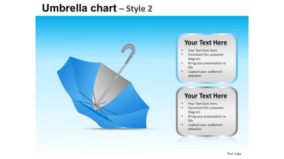 PowerPoint Design Business Leadership Targets Umbrella Chart Ppt Slide