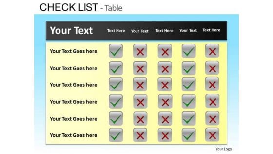 PowerPoint Design Business Success Check List Table Ppt Designs PowerPoint Design Business Success Check List Table Ppt Designs