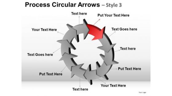 PowerPoint Design Business Success Process Circular Arrows Ppt Slides