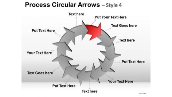 PowerPoint Design Business Success Process Circular Arrows Ppt Templates