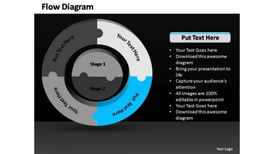 PowerPoint Design Chart Business 3d Circular Flow Ppt Presentation