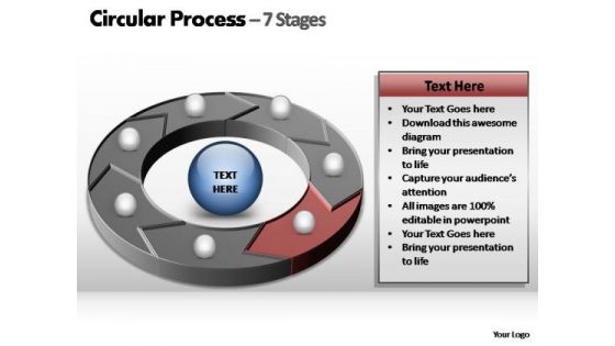 PowerPoint Design Chart Circular Process Ppt Template