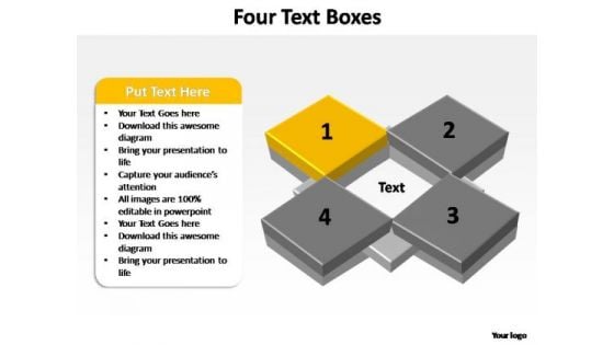 PowerPoint Design Chart Four Concepts Ppt Layouts