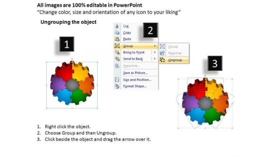 PowerPoint Design Chart Gear Process Ppt Layouts
