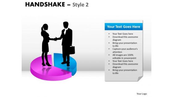 PowerPoint Design Chart Handshake Ppt Slides